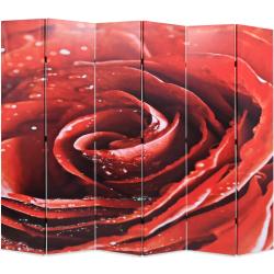vidaXL Raumteiler klappbar 228 x 170 cm Rose Rot
