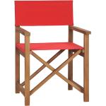 Rote vidaXL Gartenstühle aus Massivholz 