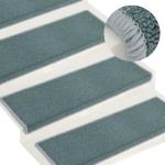 Blaue vidaXL Stufenmatten aus Polypropylen 15 Teile 