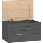 Graue Rustikale vidaXL Kissenboxen & Auflagenboxen aus Massivholz 