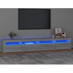vidaXL TV-Schrank mit LED-Leuchten Grau Sonoma 240x35x40 cm