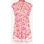 Reduzierte Pinke Vilebrequin V-Ausschnitt Strandkleider mit Fransen aus Viskose für Damen Größe M 