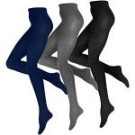 Marineblaue Strickstrumpfhosen & Wollstrumpfhosen aus Elastan für Damen Größe XL 