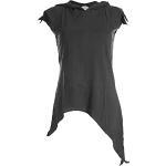 Schwarze Vishes Zipfelshirts aus Baumwolle für Damen Größe M 