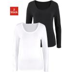 Klassische Langärmelige Vivance Basic Shirts aus Baumwolle für Damen Größe XS 