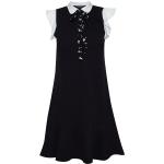 Schwarze Streetwear Ärmellose Vive Maria Kurze Rundhals-Auschnitt Damenkleider aus Baumwolle Größe L 