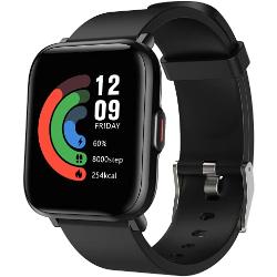 VOGHERB Smartwatch Fitness Tracker Uhr 1.3 HD Voll Touchscreen Damen Herren Uhren Watch für Android IOS 5ATM Fitness Uhr Pulsmesser Schlafmonitor Stoppuhr GPS Sportuhr Aktivitätstracker Schwarz