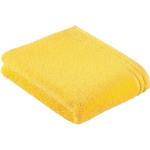 Gelbe VOSSEN Uni Duschtücher Länder aus Baumwolle 67x140 
