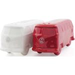 Rote Volkswagen / VW Bulli / T1 Salzstreuer & Pfefferstreuer aus Keramik 