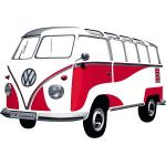 Rote Volkswagen / VW Bulli / T1 Wandtattoos & Wandaufkleber aus PVC 