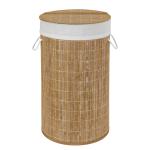 Braune WENKO Bamboo Wäschekörbe aus Massivholz 