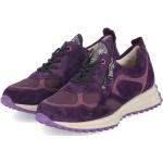 Braune Waldläufer Flache Sneaker mit Glitzer Schnürung aus Gummi mit herausnehmbarem Fußbett für Damen Größe 38 