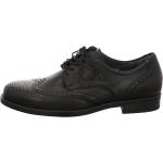 Schwarze Elegante Waldläufer Budapester Schuhe Schnürung aus Glattleder für Herren Größe 42 