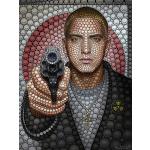 Bunte Moderne Eminem Kunstdrucke mit Rahmen 