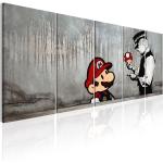 Wandbild - Mario Bros on Concrete, Größe:225 x 90 cm