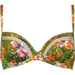 Olivgrüne Print WATERCULT Bikini Tops aus Elastan für Damen Größe L 