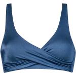 Blaue WATERCULT Bikini Tops aus Elastan für Damen Größe M 