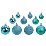 Blaue Weihnachtskugeln & Christbaumkugeln matt aus Kunststoff 100 Teile 
