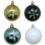 Grüne Weihnachtskugeln & Christbaumkugeln aus Kunststoff 4 Teile 