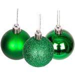 Dunkelgrüne Shatchi Weihnachtskugeln & Christbaumkugeln matt aus Silber 