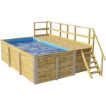 Blaue Weka Schwimmbecken & Swimmingpools aus Holz 