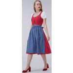 Rote Ärmellose Dirndl & Trachtenkleider aus Baumwolle für Damen Größe L 