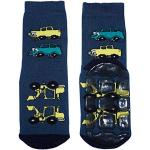 Marineblaue Nachhaltige Anti-Rutsch-Socken für Kinder & ABS-Socken für Kinder Auto aus Frottee für Babys Größe 24 