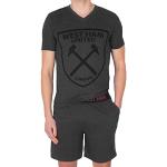 West Ham United FC - Herren Schlafanzug-Shorty - Offizielles Merchandise - Grau - XXL