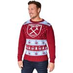 West Ham United Weihnachtspullover Herren & Teenager mit Rundhalsausschnitt - Fußball Geschenke für Männer (Rot, 2XL)
