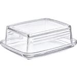 WESTMARK Butterdose Glas, spülmaschinengeeignet, Dekorative Butterbox aus Glas mit speziellem Deckel-Relief, 1 Dose