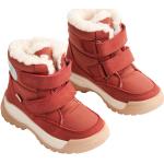 Rote Gefütterte Stiefel Klettverschluss aus Nubukleder für Kinder Größe 34 