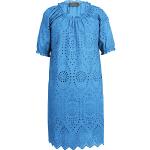 Blaue White Label Rundhals-Auschnitt Damenkleider aus Baumwolle Größe S 
