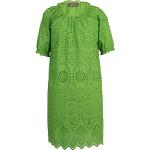 Grüne White Label Rundhals-Auschnitt Damenkleider aus Baumwolle Größe S 