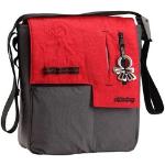 Rote Okiedog Messenger Bags mit Innentaschen für Damen 