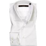 Weiße Langärmelige Windsor Slim Fit Hemden aus Baumwolle für Herren 