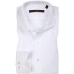 Weiße Langärmelige Windsor Slim Fit Hemden aus Baumwolle für Herren 