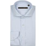 Hellblaue Business Langärmelige Windsor Slim Fit Hemden aus Baumwolle für Herren Größe S 