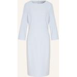 Hellblaue 3/4-ärmelige Windsor Kleider A-Linie aus Elastan für Damen Größe XS 