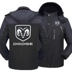 Winter Dodge Logo Herren Fleece Wasserdichte Jacken Verdicken Hoodies Reißverschluss Warme Oberbekleidung