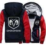 Winter Herren Hoodies Fleece Hooded Thickenfor DODGE Sweatshirt Outwear FashionJacket für männliche Reißverschlussmäntel