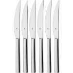 Silberne WMF Nuova Steakmesser poliert aus Edelstahl für 6 Personen 