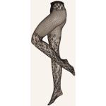 Schwarze Wolford Netzstrumpfhosen aus Elastan für Damen Größe L 