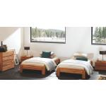 Braune Hasena Wood-Line Bettfüße geölt aus Buchenholz 100x200 cm 