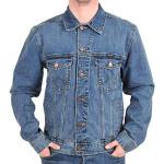 Wrangler Herren Classic Denim Jacket Jeansjacke, Blau (Mid Stone), L
