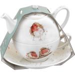 Weiße Teesets & Teekannen Sets aus Porzellan 4 Teile 