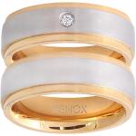 Goldene Xenox Bicolor Ringe aus Edelstahl für Damen 66mm 