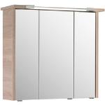 Xora Spiegelschrank , Metall , 6 Fächer , 75x72x20 cm , Badezimmer, Badezimmerspiegel, Spiegelschränke