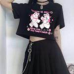 Punk Cropped Shirts Hasen für Damen Größe XL 