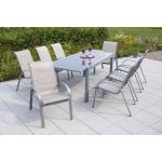 Silberne Gartenmöbel-Sets & Gartenmöbel Garnituren aus Aluminium für 8 Personen 