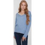 Reduzierte Blaue Zabaione V-Ausschnitt V-Shirts aus Jersey für Damen Größe XL 